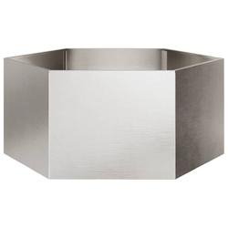 Helloshop26 - Jardinière bac lit surélevé plantes fleurs terrasse jardin hexagone 104 x 90 x 45 cm acier inoxydable Argent 02_0038635 - inox 300021