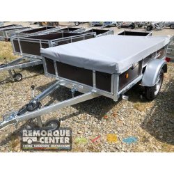 Remorque en Bois LIDER - 39440 - 201x133x40 cm - PTAC : 500/750 kg - Bricolage, Jardinage, Déménagement