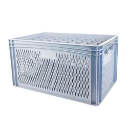 GILAC Caisse de transport pour verres 66 mm de diamètre - 40 verres - 4 formats - 62 L - Gris G623040 - gris 3573678700741