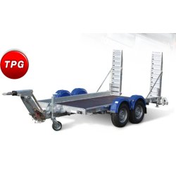 Remorque porte-engins gamme TPG - double essieux, rampes aluminium réglables, timon nouvelle génération