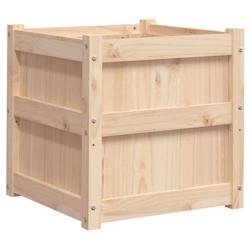 Helloshop26 - Jardinière bac lit surélevé plantes fleurs terrasse jardin 50 x 50 x 50 cm bois de pin massif marron 02_0037665 - marron Bois massif