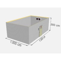 Chambre froide positive industrielle - TD CR-450 - 450 m³ - Panneaux isolants en polyuréthane - Refroidissement tropical