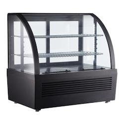 METRO Professional Vitrine réfrigérée à poser GCV1100, plastique/verre, 70,5 x 47,2 x 68,7 cm, 100 l, froid ventilé, 195 W, noir - verre 303054