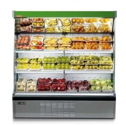 Vitrine réfrigérée verticale murale libre-service SMART FV - Bandeau décoratif et réfrigération ventilée