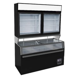 Chambre murale frigorifique noir 2 portes en verre COMBISTEEL 7455.2530