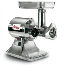 Hachoir à viande professionnel TC12E - Aluminium moulé, réducteur à bain d'huile, 150 kg/h
