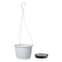 Prosperplast - Jardinière suspendue PRO 5 L - 24x24x15,5 cm, coloris Blanc - blanc plastique polypropylène ZA4266