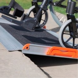 Rampe PMR premium non pliable - aluminium antidérapant - longueur de 61 à 150 cm