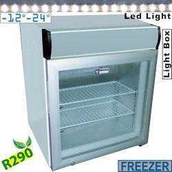 Vitrine de table réfrigérée - Température négative - 50 litres avec caisson lumineux - Modèle TOP50NC/R2