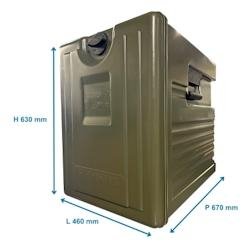 Conteneur isotherme, 460x670x630 mm - 86L - vert CI-86L