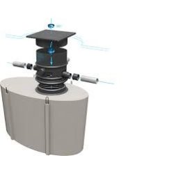 Cuve béton 5000 litres    réhausse pivotante avec entrée et sortie