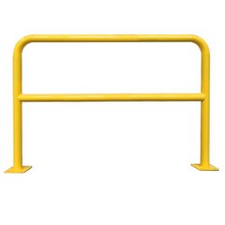Barrière de protection à platine - L2000 x H1000 x Ø40mm - Sécurité et visibilité