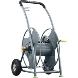 Dévidoir mobile en acier GEKA pour tuyau P80 - Raccord fileté 33,25 mm G 1 po - Robuste et adapté à l'eau potable