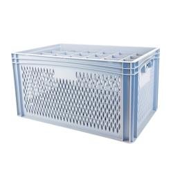 GILAC Caisse de transport pour verres 85 mm de diamètre - 24 verres - 4 formats - 62 L - Gris G623024 - gris 3573678700734