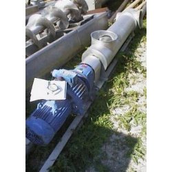 Vis sans fin d'occasion en inox - Transport de poudre - Longueur 1600 mm - Diamètre 250 mm