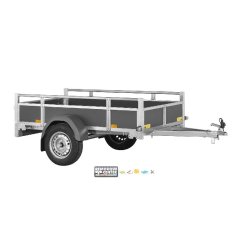 Remorque bagagère en bois - WOODY BT75 - PTAC : 750 Kg - 1 essieu - 206 x 114 cm - Saris