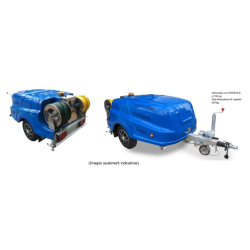 Hydrocureur Ctr - remorque 750 kg avec pompe Comet et moteur KOHLER