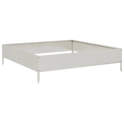 Helloshop26 - Jardinière bac lit surélevé plantes fleurs terrasse jardin de jardin 100 x 100 x 26 cm acier inoxydable Argent 02_0039277 02_0039277