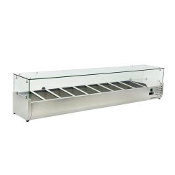 Vitrine réfrigérée à garnitures HKN-VRX2000/380 - Hurakan - inox 0650414120599