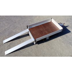 Remorque plateau avec roues dessous - Humbaur HN 132616 - 1 essieu, ridelles alu, structure modulaire