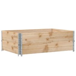 Helloshop26 - Jardinière bac lit surélevé plantes fleurs terrasse jardin 120 x 80 cm bois massif de pin marron 02_0037402 - marron métal 3000213864373