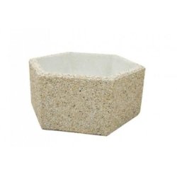Jardinière en béton hexagonale