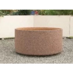 Jardinière ronde Thoutmôsis en béton armé - Autostable - Option antigraffiti et pieds