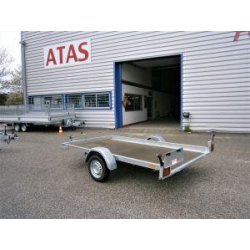 Plateau basculant 306*166 - 1 essieu - non freiné - 500 kg PTAC - caisse basculante en bois antidérapant