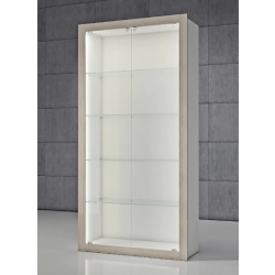 Vitrine d'exposition QF-SVA - Verre trempé - Dimensions 105x42x210 cm - Porte avec serrure