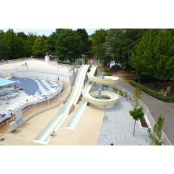 Duo de toboggans aquatiques Edsun - Must'Tob et Slide'Tob avec arrivée aquafrein immergé