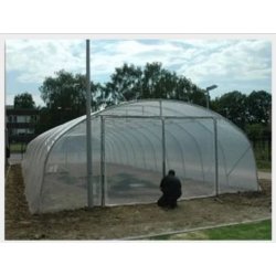 Serre tunnel PRO - Serres Natural - largeur 6m avec bâche enterrée et demi-pieds droits