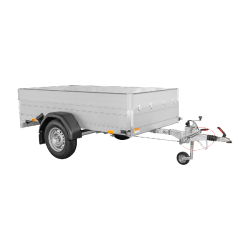 Remorque SARIS aluminium avec capot sécurisé - MC 255 133 1350 1 C - PTAC 1350 Kg - 1 essieu freiné