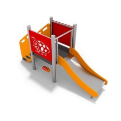Jeu tous petits pour aire de jeux - Toboggan interactif conforme EN1176 - Référence BT11573