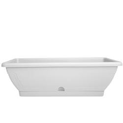 Veca Jardinière de balcon Venice avec récupérateur d'eau cm.60 Anthracite - blanc 8006839032139