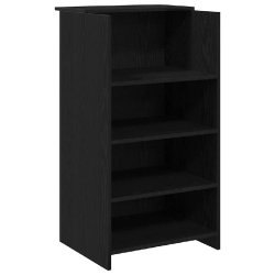 Bureau de réception noir 55x50x103,5 cm bois d'ingénierie Modèle Vega Plus - 8721158658531