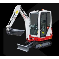Mini-pelle hybride avec Commande intuitive, Cabine ergonomique et  lame dozer en acier - Takeuchi TB216SH (Hybrid)