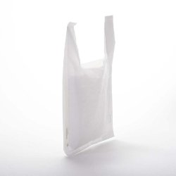 Sac bretelles réutilisables blanc PEBD 50µ 21x11x35cm - par 1000