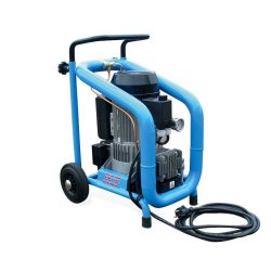 Compresseur d'air à piston CM1 - moteur électrique - 4 bar - sur roues avec poignée - non lubrifié