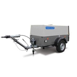 Compresseur d'air mobile - moteur diesel - 3.8 à 13.3 m3/mn - 7 à 24 bar - homologué route et marqué CE