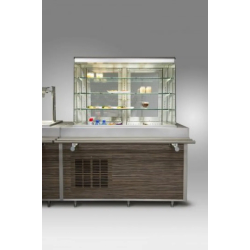 Vitrine réfrigérée pour cuisines professionnelles - grandes surfaces vitrées et éclairage performant