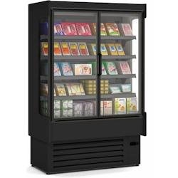 DOCRILUC Vitrine Murale Gamme Cedar M1 -Cotes Abs - Ext Et Int Noir - Leds 4000K - 1310X653X2000 - Volume 434L- 4 Etageres - 2 P. - DG0-12-M1/NN - noi
