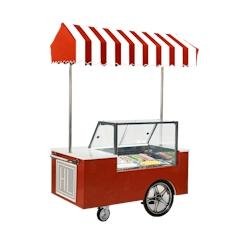 Nomade 7 bacs bordeaux - vitrine à crème glacée - LMC EUROCOLD - 2561102 - 3701425106748