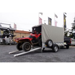 Remorque porte-quad Humbaur 1374 - dimensions utiles 251x131x35 cm - PTAC 750 ou 499 kg