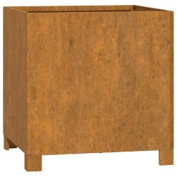 Helloshop26 - Jardinière bac lit surélevé plantes fleurs terrasse jardin avec pieds Rouillé 42 x 40 x 43 cm acier corten marron 02_0038179 - marro