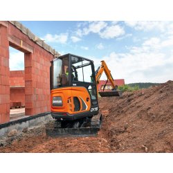 Mini-pelle Doosan DX19 - 1,89t - ergonomique avec haute visibilité et puissance hydraulique