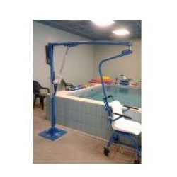 Élévateur de piscine et spa hors sol à batterie - Pour personnes à mobilité réduite et handicapées - 140 kg - Pivot 360°