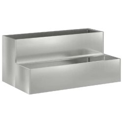Helloshop26 - Cache-pot de jardin 100 x 60 x 45 cm durable style moderne extérieur en acier galvanisé argent 02_0052086 - métal 3000237240825