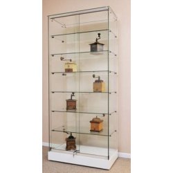 Vitrine d'exposition NADON - hauteur 180cm - design en verre pour mise en valeur d'objets