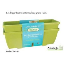 Jardinière à réserve d'eau riviera eva - 658771-vert