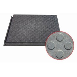 Demi-plaque pour la protection des sols - PVC recyclé, profilée antidérapante, 30 tonnes/m² - Remopla (103)